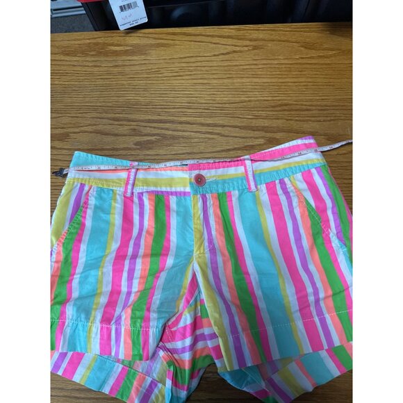 Lilly Pulitzer Womens Striped Multicolor Callahan Short With Button & Zip Closur - Picture 10 of 11